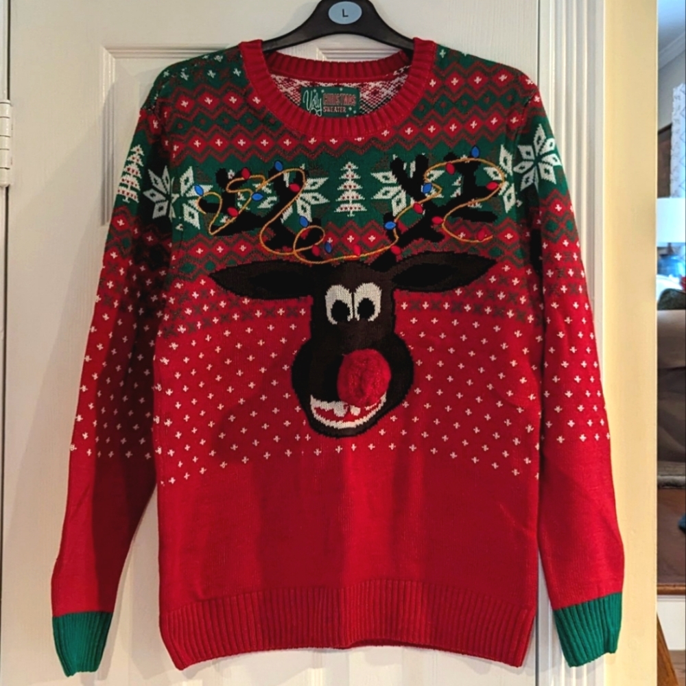 Rudolph Double-Sided Ugly Christmas Sweater